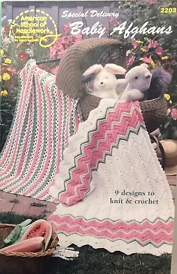 Special Delivery Baby Afghans Crochet & Knit Pattern Booklet 9 Designs • $4.95