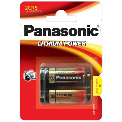 £5.25 • Buy 2CR5 6V Photo Batteries 245 2CR5M 2CR5R 2R5 Panasonic Lithium 1 Pack Long Expiry