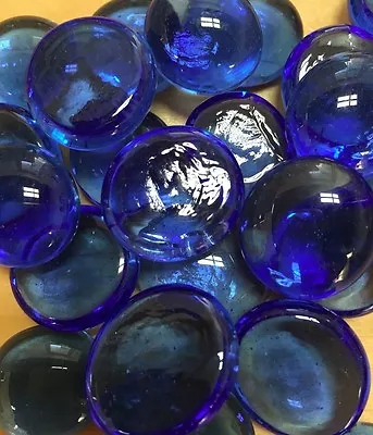 M BLUE Mosaic Tiles Glass Gems Marbles Pebbles  • $6.25