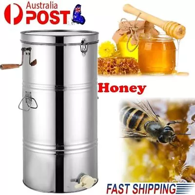 Manual Honey Extractor 2 Frame Stainless Steel Honey Bee Spinner Crank Equipment • $132.50