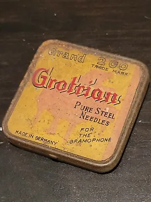 Gramophone Phonograph Needle Tin Nadeldose Grotrian Piano Japanese Empty • $22