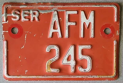 US Allied Forces RARE Morocco 1960s Motorcycle License Plate • $999