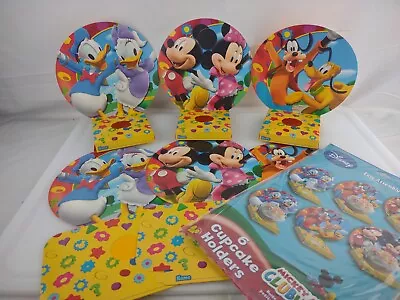 Lot Of 6 Disney Mickey Mouse Clubhouse Cupcake Holder Kid's Party • $15.74