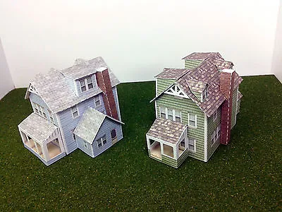 N Scale Buildings Houses (2) - Cardstock Model Kit GWN2 • $9.56