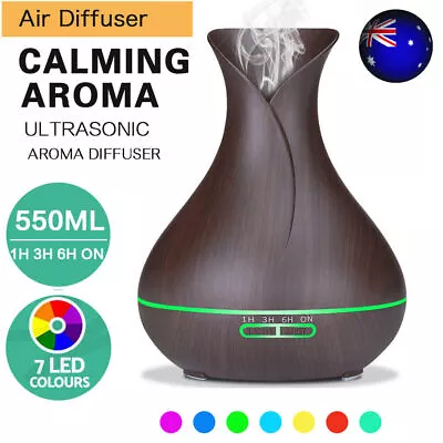 LED Aroma Aromatherapy Diffuser Essential Oil Ultrasonic Air Humidifier Purifier • $26.67