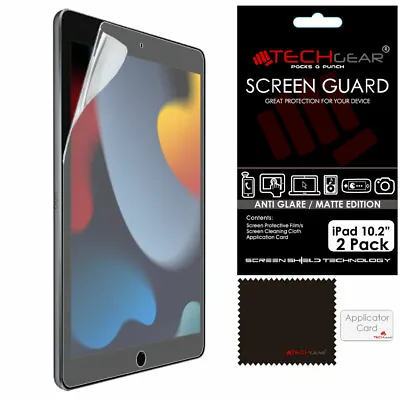 2x TECHGEAR MATTE ANTI GLARE Screen Protectors For IPad 10.2  9th 8th 7th Gen • £2.95