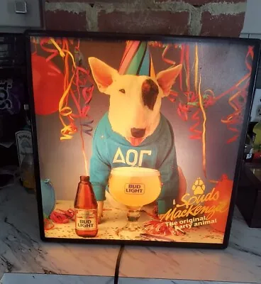 1987 Bud Light Beer Sign Spuds Mackenzie Lighted Original Party Animal Budweiser • $125