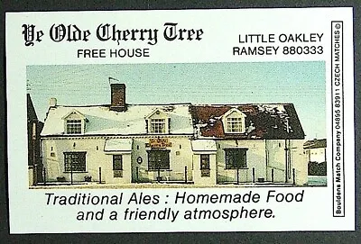 Matchbox Label Pub Ye Olde Cheery Tree Little Oakley Ramsey Essex MD465 • £2.04