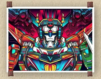 Voltron The Legendary Defender Limited Giclee Metallic Print Art #50 24x18 • $94