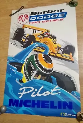 Vintage MICHELIN PILOT Barber Dodge Pro Series 1998 POSTER 22  X 35  Indy Open • $18.59