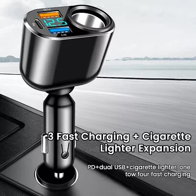 For Android Samsung IPhone Pixel IPad 4-in-1 USB Fast Quick CAR Charger Adapter • £8.99