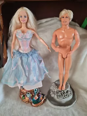 £16 • Buy Barbie Swan Lake Odette And Prince Stephan Dolls (No Wings) Stands Not Included 