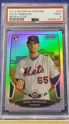 Zack Wheeler - 2013 Bowman Chrome Refractor RC   PSA 9 • $37.99