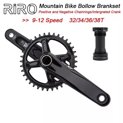 RIRO XT MTB Crankset 170/175mm WITH Chainring 32T 34T 36T 38T MTB Crank • $46.98