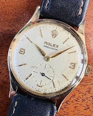 Rolex 1966 9k Gold Precision Gentleman’s.  Serviced. • £2995