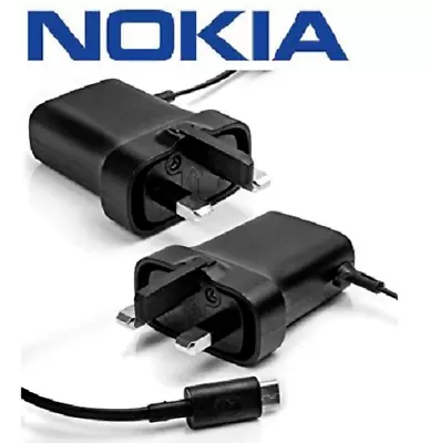 Genuine AC-20x Micro USB Mains Charger With 1.5m Cable UK Plug For Nokia Phones • £5.99