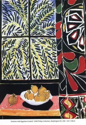 Interior With Egyptian Curtain Henri Matisse (French 1869-1954) --POSTCARD • $3.99