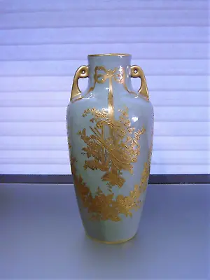 Antique Porcelain Vase Neoclassical Gilt Minton? • $131.25