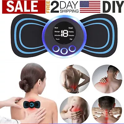 Mini EMS USB Electric Neck Tens Unit Cervical Vertebra Massager Pain Relief Tool • $6.45