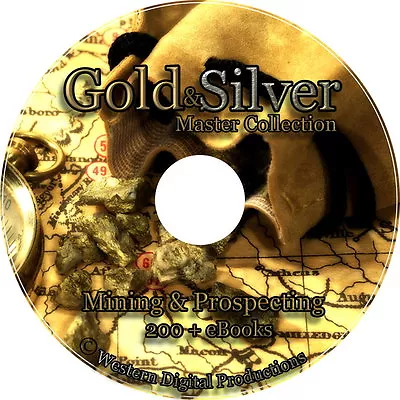 DVD 200+ Gold Silver Mining Books Maps Tools Guides Sluicing Panning Prospecting • $9.99