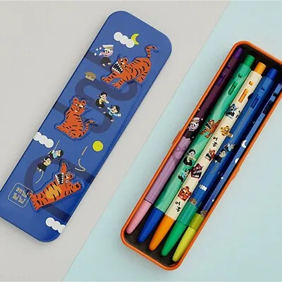 Monami 153 The Sun And The Moon Ballpoint Pen 5PCS + Tin Case + Sticker • $12.90