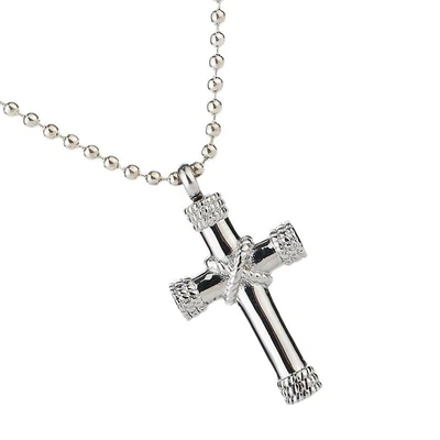 £7.56 • Buy Cross Stainless Cremation Urn Pendant Necklace Ashes Keepsake Ashes Stash/