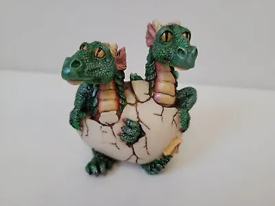 Vintage Baby Dragons Hatching From Egg W.U. 1997 Hand Painted Mystical  • £14.99