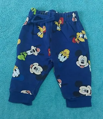 Baby Boys Blue Jogging Bottoms Disney Mickey Mouse 0-3 Months  • £3