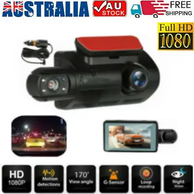 1080P Dual Lens WIFI Camera  3''Car DVR Vehicle Video G-Sensor Dash Cam Recorder • $28.68