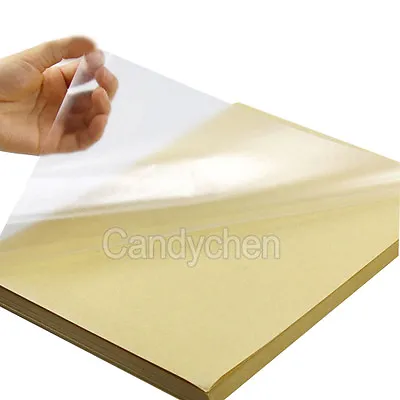 10Pcs Clear Transparent A4 Film Sticker Paper Self Adhesive For Laser Printer • $5.10