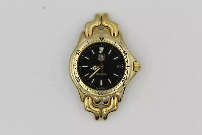 Tag Heuer Black Watch S94.313 Gold Midsize Mens Womens SEL Link WG1230 Diving • $215