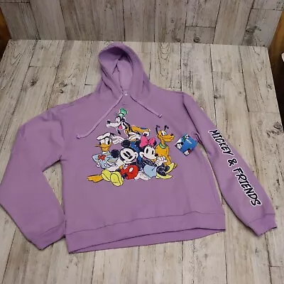 DISNEY Mickey And Friends Women's -Size X-Large- Fleece Hoodie Pullover Sweater • $19.99