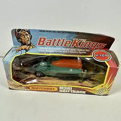 Matchbox K-108 M3A1 Half Track Battle Kings 1974 Diecast Unpunched • $69.99