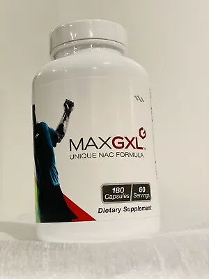 MaxGXL Unique NAC Formula. 1 Bottle 180 Capsules/60 Servings. New Expires 8/25 • $65