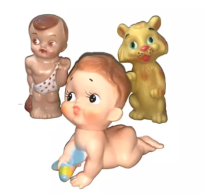 Vintage Toy Lot Sani Babe Japan Squeak Nude Baby Dreamland Creations Caveman++! • $49.99