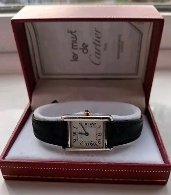 Vintage Must De Cartier Tank Watch Box And Papers 2321 • $1389.25