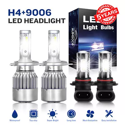 For Toyota Tundra 2000-2006 H4 LED Headlight Bulbs Kit Fog Light 9006 6000K 4PCS • $35.99