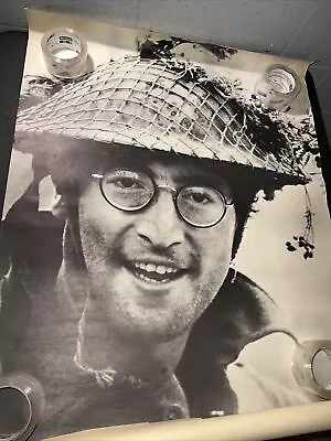 John Lennon Poster Vintage How I Won The War 1967 42”x29”  Beatles Movie B&W • $25