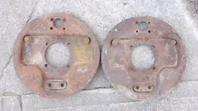 1939 1940 1941 Ford FRONT BRAKE BACKING PLATES Original Pair Hydraulic Juice '42 • $135