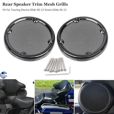 Rear Speaker Trim Grill Mesh Cover For Harley Electra Glide Ultra Classic 96-13 • $37.03