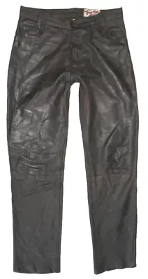 Fette   Traction   Men's Leather Jeans/Nubuk- Pants Dark Braun W34   / L33 • $50.09