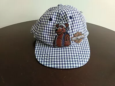 Vintage Annco Harley Davidson Bear Hitchhiker Snapback Hat Cap Youth • $14.99