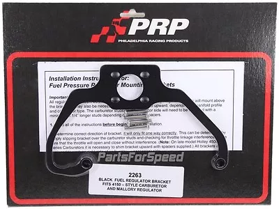 PRP 2263 Fuel Pressure Regulator Bracket Mallory / Holley 4150 Carb Made USA • $45.99