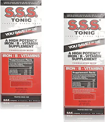 S.S.S. Tonic Liquid High Potency Iron & Vitamin B Supplement 20 Oz (2-Pack) • $43.99