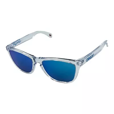 Oakley Frogskins Polished Clear Prizm Sapphire Lens Sunglasses (Authentic) • $75