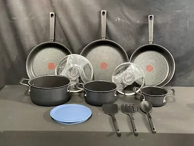 T-Fal B003SC63 All-In-One Nonstick Cookware 12 Piece Set Anodized Black New Open • $80.95