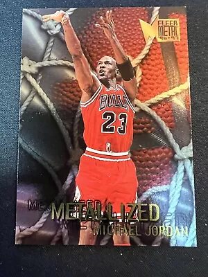 1996-97 Fleer Skybox Metal Universe MICHAEL JORDAN Metallized Card #128 Bulls • $15