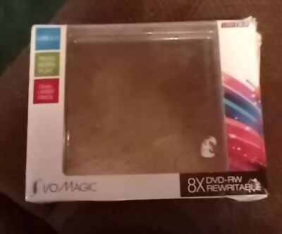 I/O Magic External DVD-RW CD DL Drive IDVD8PB Ultra Slim Portable • $15