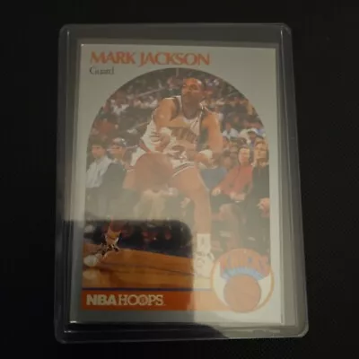 1990-91 NBA Hoops - Perforated;  Famous  People In Background #205 Mark Jackson • $100