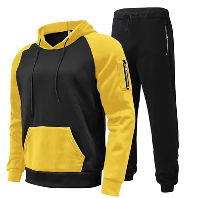 Mens Sweatsuits 2 Piece Hoodie Tracksuit Sets Casual Pants Jogging Sports Suits • $26.39